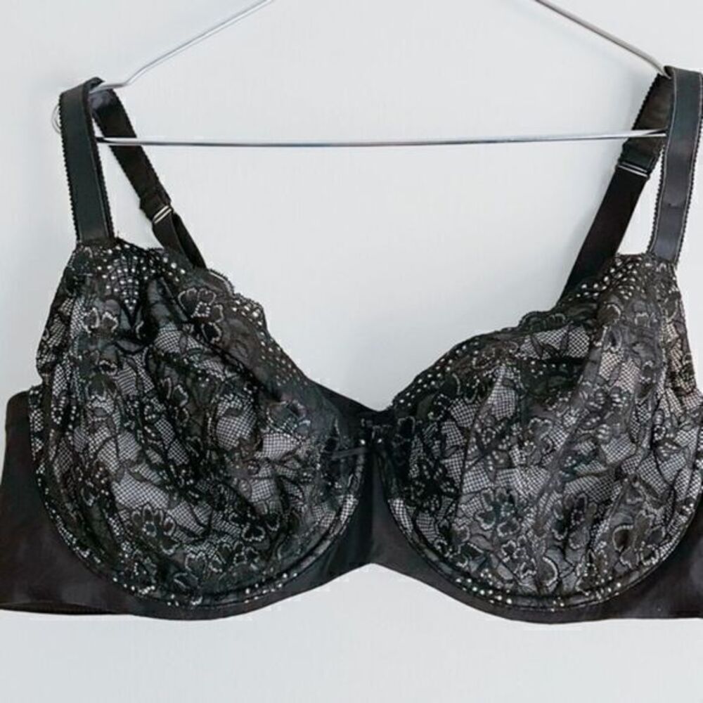 tiVOGLIO Black Lace Bra Size 46 C